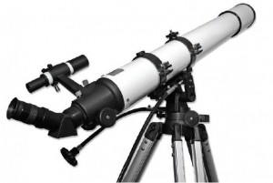 black and white telescope