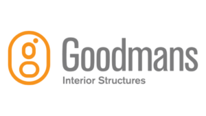 orange and gray goodmans interior structures logo