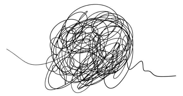 Image of chaos, scribble lines